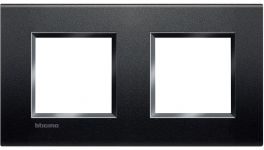 Bticino LivingLight Рамка прямокутна, 2 пости, колір Антрацит