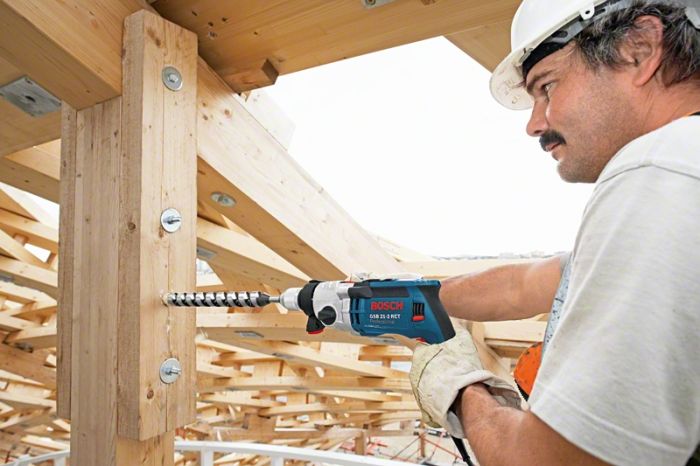 Дриль ударний Bosch GSB 21-2 RCT, 1300Вт, БЗП 1.5-13мм, 2.85 кг