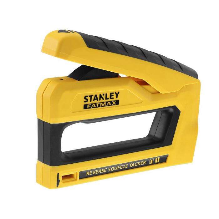 Степлер Stanley "FatMax", 6-14мм тип скоб G та 12-15мм тип скоб J, реверсивна рукоятка, індикатор залишку скоби