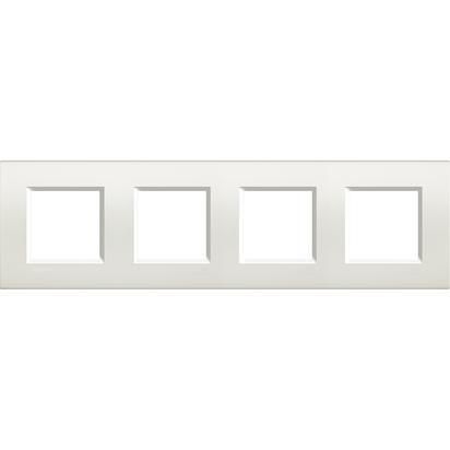 Bticino LivingLight Рамка прямокутна, 4 поста, колір Білий