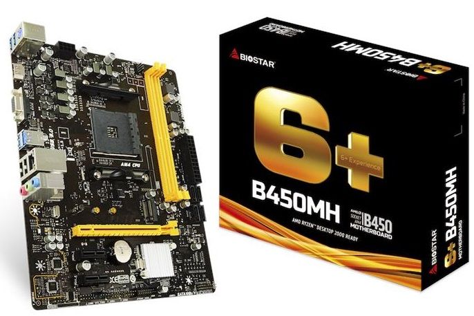 Материнська плата Biostar B450MH sAM4 B450 2xDDR4 HDMI-VGA M.2 mATX