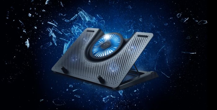 Підставка для ноутбука Trust GXT 1125 Quno (17.3") BLUE LED Black