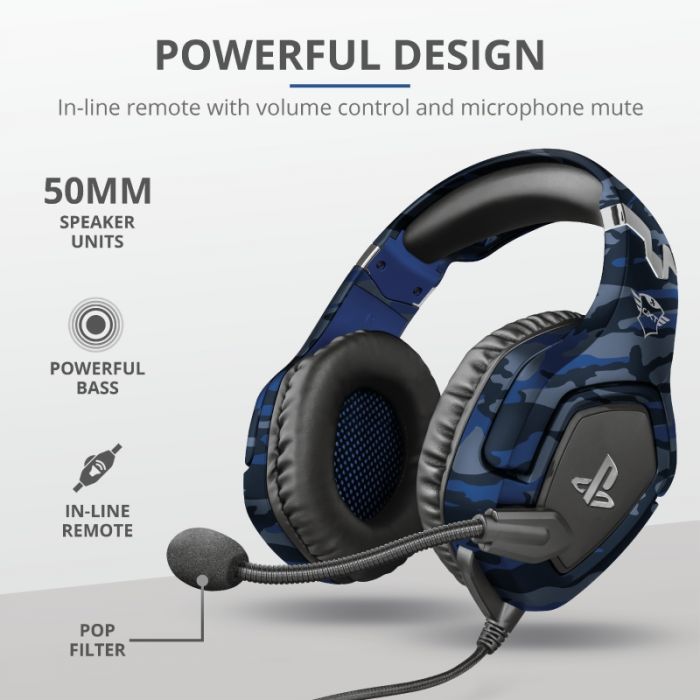 Гарнітура Trust GXT 488 Forze-G для PS4 Blue