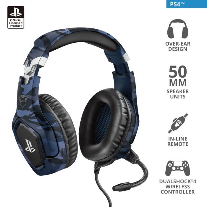 Гарнітура Trust GXT 488 Forze-G для PS4 Blue