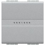 Bticino LivingLight Перемикач проміжний Axial з авт. клемами, 2 мод, колір алюміній