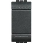 Bticino LivingLight Перемикач проміжний з механічними клемами, 1 модуль, колір антрацит