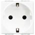Bticino Розетка 2П + заземлення (боків.) 10А / 16А з захисними шторками 2 модуля