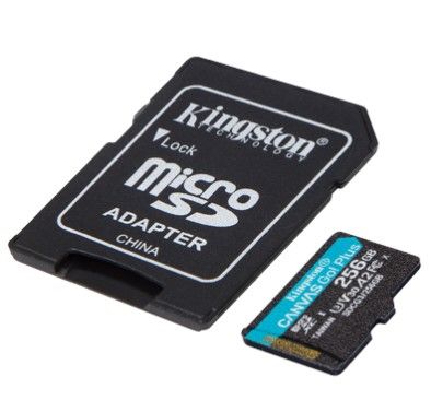 Карта пам'яті Kingston microSD  256GB C10 UHS-I U3 A2 R170/W90MB/s + SD