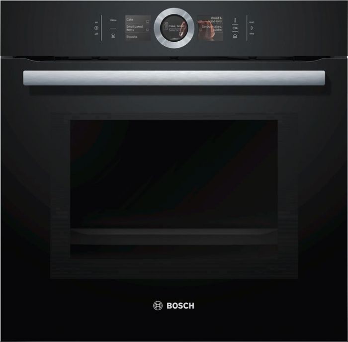 Вбудовувана духова шафа з мікрохвильовим режимом та ф-ю пари Bosch HNG6764B6 - Ш-60см/67 л./диспл/чорний