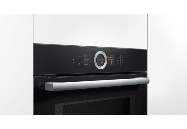 Вбудовувана духова шафа з мікрохвильовим режимом та ф-ю пари Bosch HNG6764B6 - Ш-60см/67 л./диспл/чорний