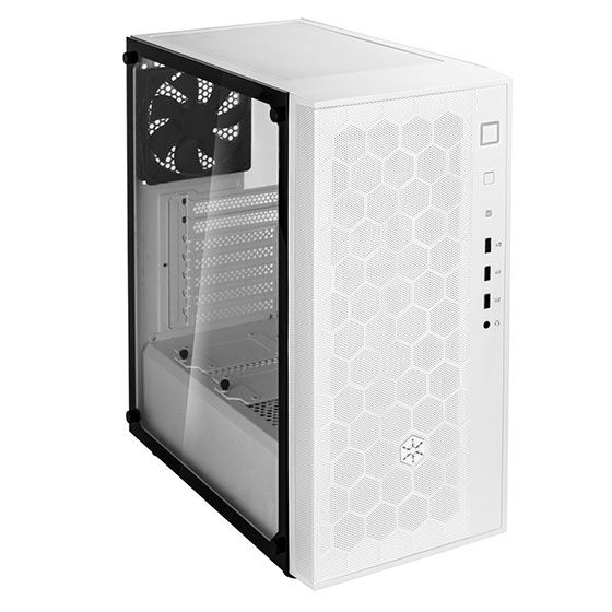 Корпус SilverStone FARA FAR1W-G,MidT, USB3.0x2, USB2.0x1, 1x120мм, скло (бічна панель), без БЖ, білий