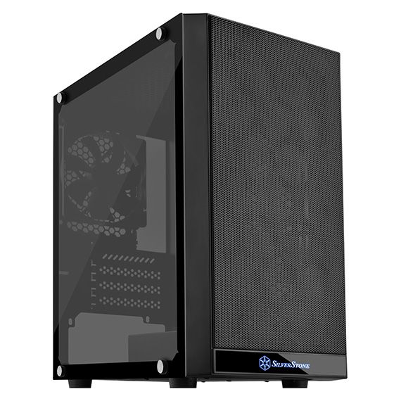 Корпус SilverStone PRECISION PS15B-G, MiniT,USB3.0Type-Ax2, 1x120мм,скло(бічна панель),без БЖ,чорний