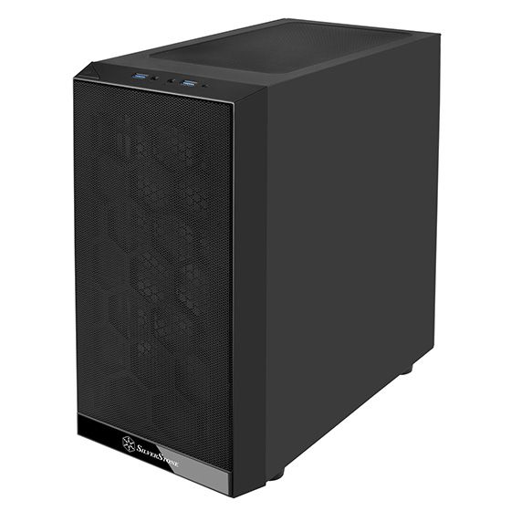 Корпус SilverStone PRECISION PS15B-G, MiniT,USB3.0Type-Ax2, 1x120мм,скло(бічна панель),без БЖ,чорний