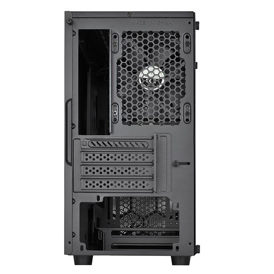 Корпус SilverStone PRECISION PS15B-G, MiniT,USB3.0Type-Ax2, 1x120мм,скло(бічна панель),без БЖ,чорний