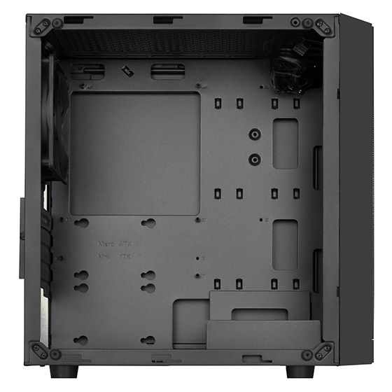 Корпус SilverStone PRECISION PS15B-G, MiniT,USB3.0Type-Ax2, 1x120мм,скло(бічна панель),без БЖ,чорний