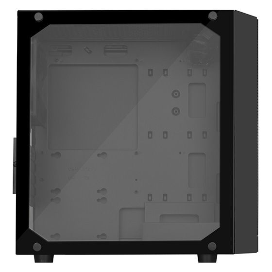 Корпус SilverStone PRECISION PS15B-G, MiniT,USB3.0Type-Ax2, 1x120мм,скло(бічна панель),без БЖ,чорний