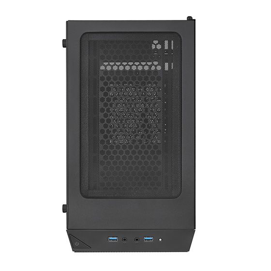 Корпус SilverStone PRECISION PS15B-G, MiniT,USB3.0Type-Ax2, 1x120мм,скло(бічна панель),без БЖ,чорний