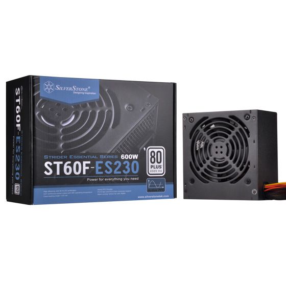 Блок живлення SilverStone STRIDER ST60F-ES230 (600W), aPFC,12см,24+8,4xSATA,2xPCIe,1xFDD,+3