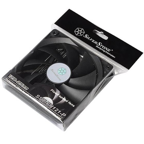 Корпусний вентилятор SilverStone SST-FN121-P 120мм, 3пін,1200 rpm ± 200 rpm, чорний