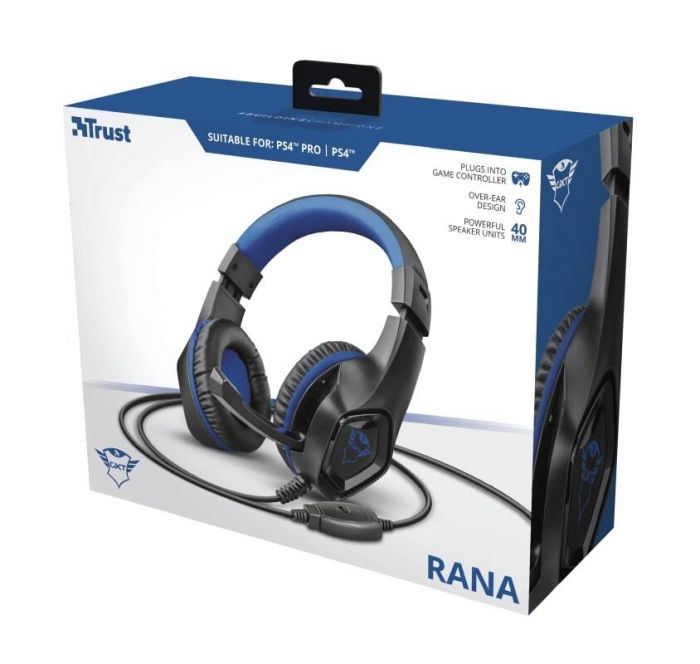 Гарнітура Trust GXT 404B Rana для PS4 3.5mm Blue
