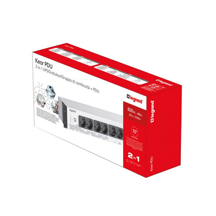 Джерело безперебійного живлення Legrand Keor PDU 800ВА/450Вт, 8хSchuko, USB