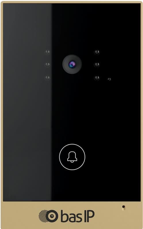 Панель виклику BAS-IP AV-02D, персональна, 1MP, 90 градусів, переадресація, безконтактна, золотий
