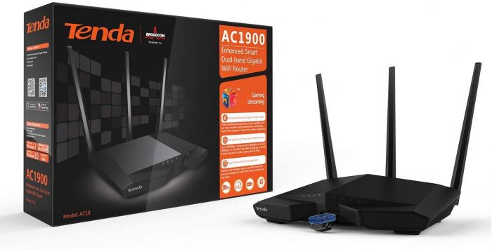Маршрутизатор TENDA AC19 AC2100 4xGE LAN, 1xGE WAN, 1xUSB