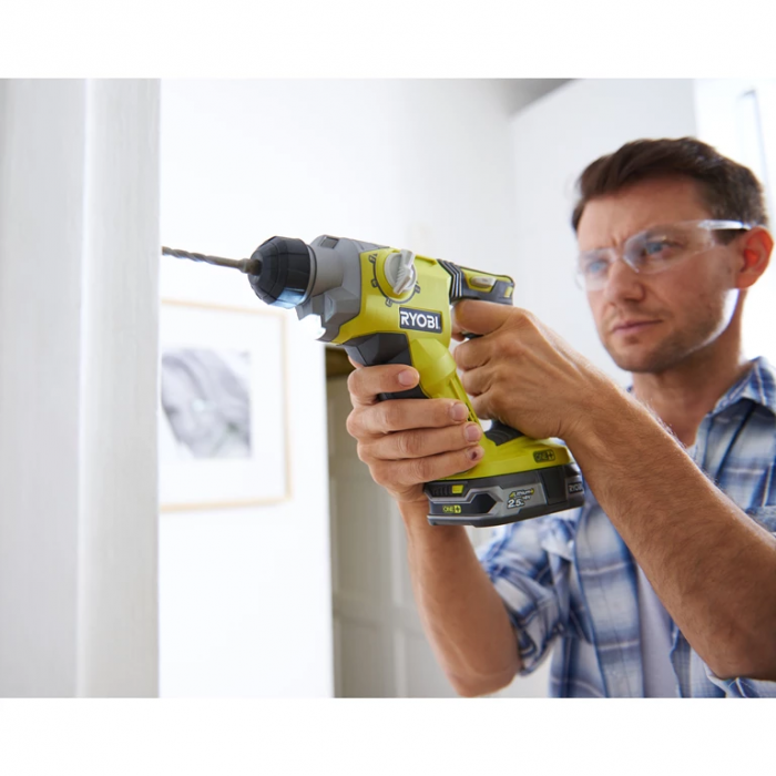 Ryobi Перфоратор ONE+ R18SDS-0 SDS+ 18В, 16мм, 1.3Дж, 4 режими работи, 1,7кг (без АКБ і ЗП)