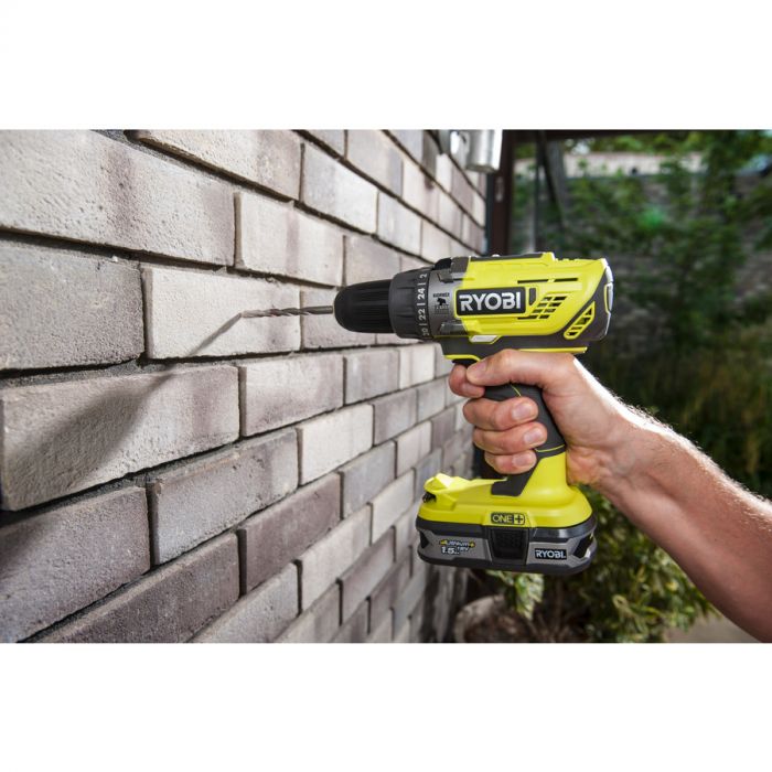 Ryobi Шуруповерт-дриль ONE+ R18PD3-0, 18В, ударний, 50 Нм, 2-шв. (без АКБ і ЗУ)