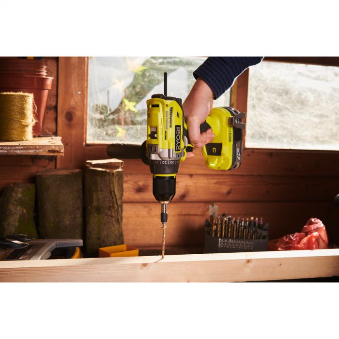 Ryobi Шуруповерт-дриль ONE+ R18PD7-0, 18В, ударний, безщітковий 85Нм (без АКБ та ЗП)