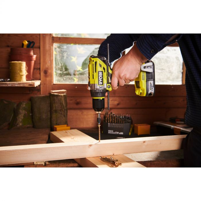 Ryobi Шуруповерт-дриль ONE+ R18PD7-0, 18В, ударний, безщітковий 85Нм (без АКБ та ЗП)