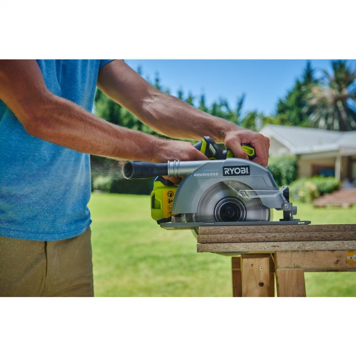 Ryobi Пила дискова ONE+ R18CS7-0 18В 184мм, 3700 об/хв, безщіткова (без АКБ і ЗУ)