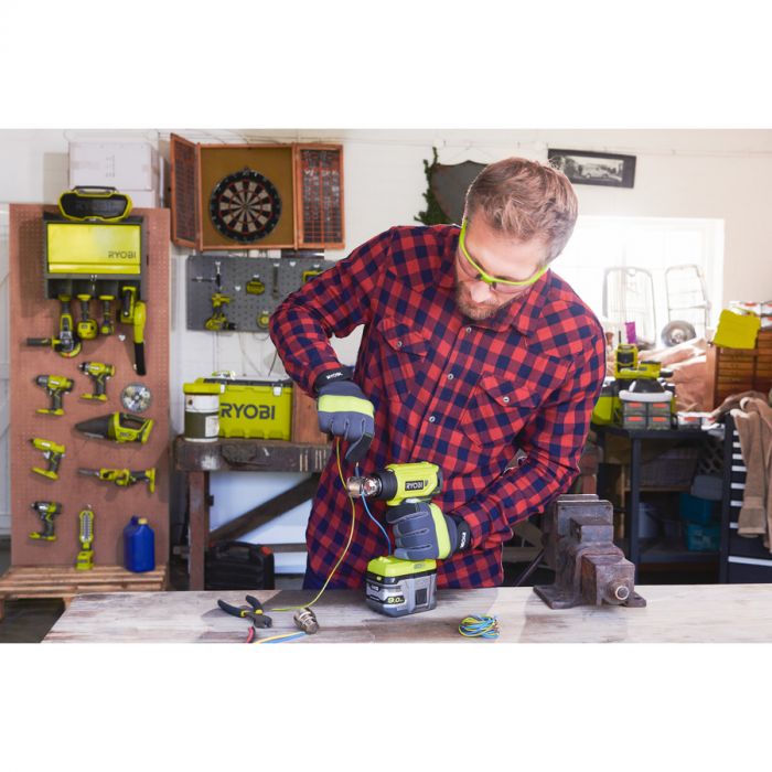 Ryobi Фен будівельний ONE+ R18HG-0 18В, 0 - 470° C, 170л /хв (без АКБ і ЗП)