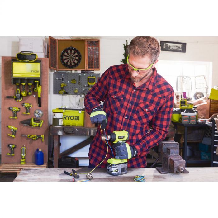 Ryobi Фен будівельний ONE+ R18HG-0 18В, 0 - 470° C, 170л /хв (без АКБ і ЗП)