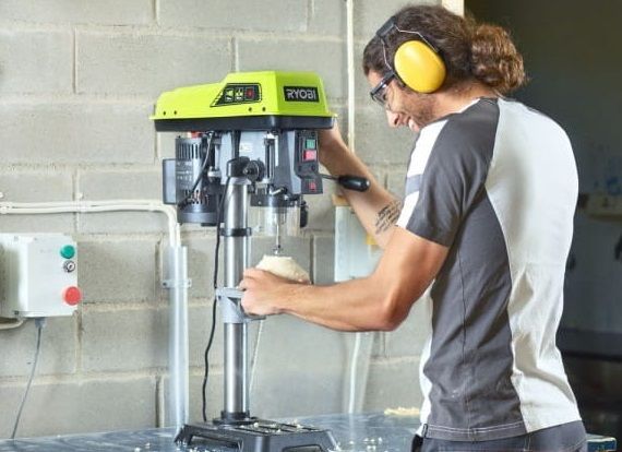 Ryobi Станок свердлильний RDP102L, 13мм, 390Вт, 0-45град., лазер, 21.2кг