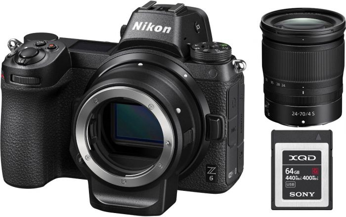 Цифр. фотокамера Nikon Z 6 + 24-70mm f4 + FTZ Adapter +64Gb XQD Kit