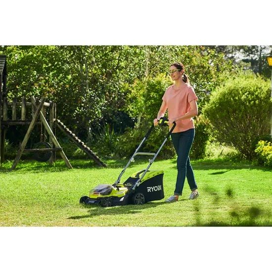 Ryobi Газонокосарка Ryobi ONE+ Hybrid RY18LMH37A-250 18В/220В 2х5.0А/г, 37см, 25-70 мм, 45л, мульчування