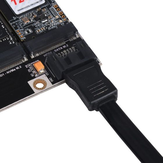 Плата-адаптер SST-ECM22 PCIe x4 для SSD m.2 NVMe + SATA 2242, 2260, 2280, 22110