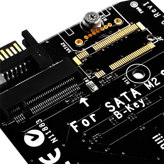Плата-адаптер SST-ECM20 PCIe x4 для SSD m.2 NVMe + SATA 2230, 2242, 2260, 2280