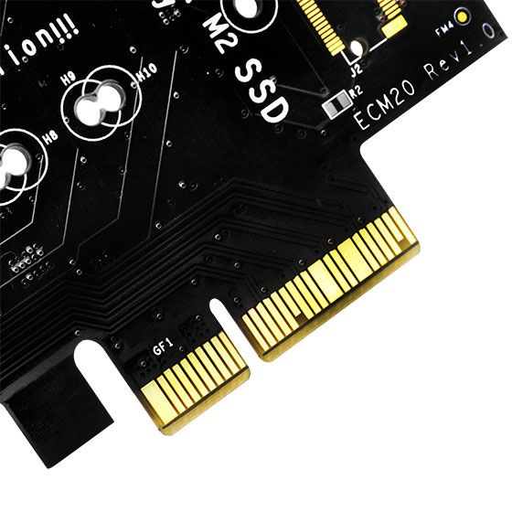 Плата-адаптер SST-ECM20 PCIe x4 для SSD m.2 NVMe + SATA 2230, 2242, 2260, 2280