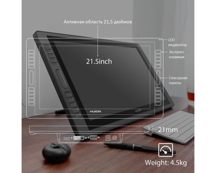 Графічний монітор Huion Kamvas Pro 22