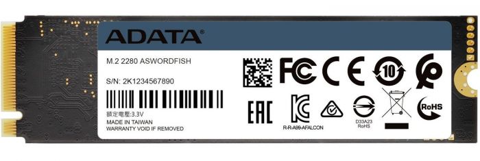 Накопичувач SSD ADATA M.2 2TB PCIe 3.0 Swordfish