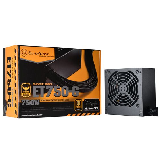 Блок живлення SilverStone STRIDER ET750-G V1.2 (750W), 80+Gold,aPFC,12см,24+8,8xSATA,4xPCIe,1xFDD,+3