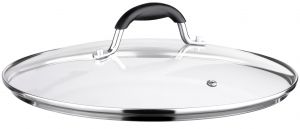 Кришка Ardesto Black Mars 28 см, скло, нержавіюча сталь, силікон