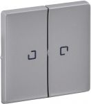 Клавіша вимикача Legrand Valena IN*MATIC LIFE 2-клавішного з підсвічуванням, алюміній