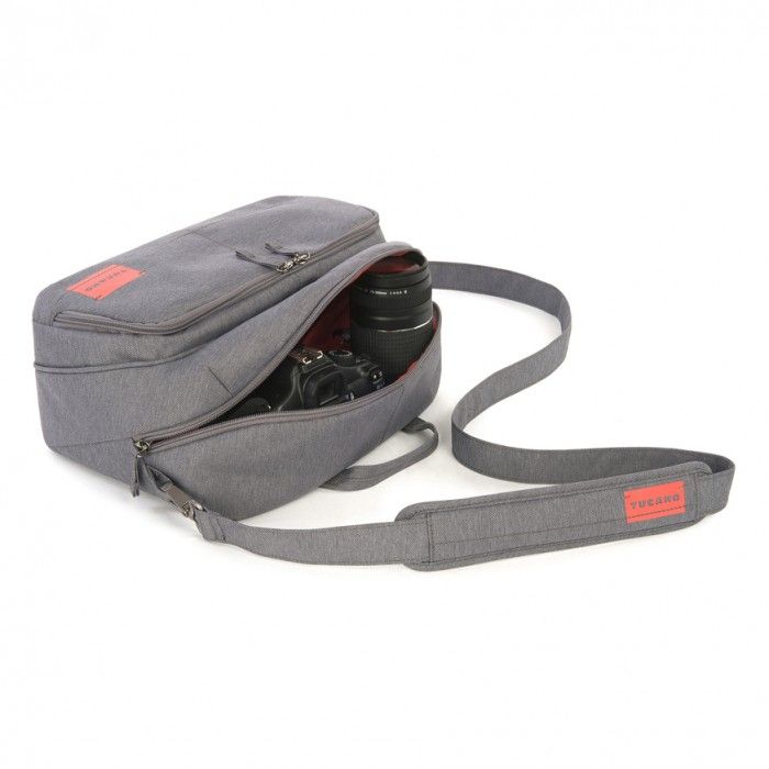 Сумка для фотоапарату, Tucano Contatto Digital Bag Large, сіра