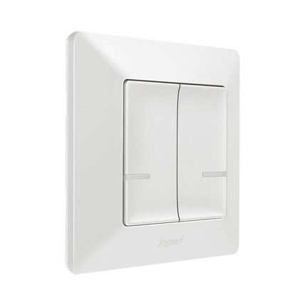 Legrand Розумний безпроводовий вимикач 2-клавішний (Valena Life with NETATMO.)[Білий]