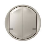 Celiane with NETATMO. Лиц.панель для розумного вимикача 2-клавішного. Титан