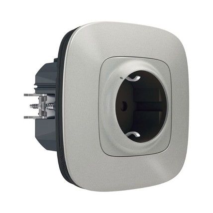 Valena Allure with NETATMO. Розумна розетка 2К+З 16А 230В. Алюміній