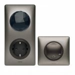 Celiane with NETATMO. Стартовий набір(Шлюз WiFi+smart-розетка 16A+вимикач "Вдома/Не вдома". Графіт